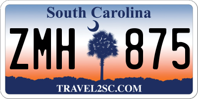 SC license plate ZMH875