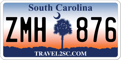 SC license plate ZMH876