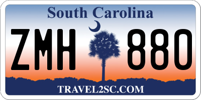 SC license plate ZMH880