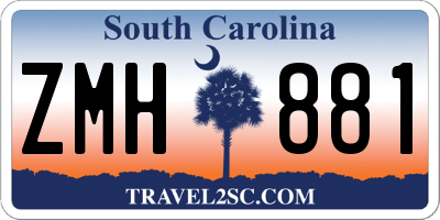 SC license plate ZMH881