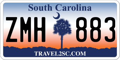SC license plate ZMH883
