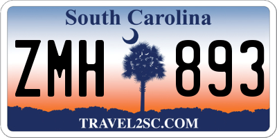 SC license plate ZMH893