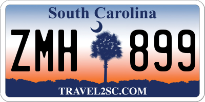 SC license plate ZMH899