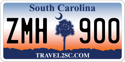 SC license plate ZMH900