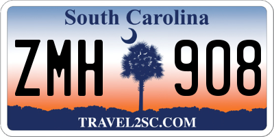 SC license plate ZMH908