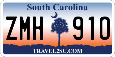 SC license plate ZMH910