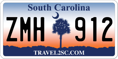 SC license plate ZMH912
