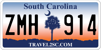 SC license plate ZMH914