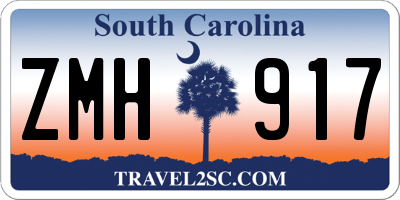SC license plate ZMH917