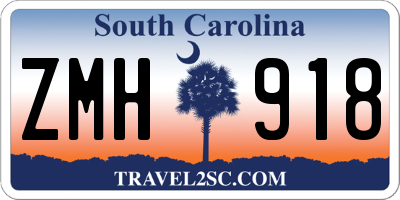 SC license plate ZMH918
