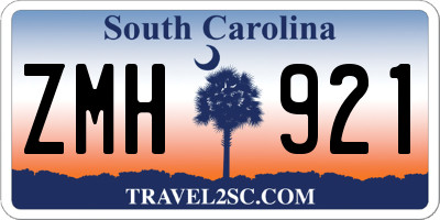 SC license plate ZMH921