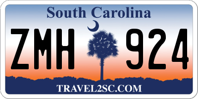 SC license plate ZMH924
