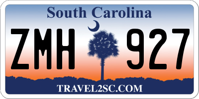 SC license plate ZMH927