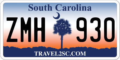 SC license plate ZMH930