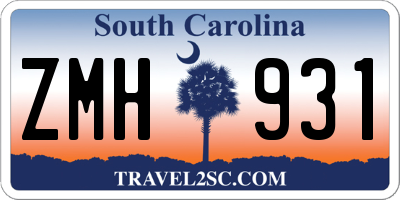 SC license plate ZMH931