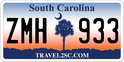 SC license plate ZMH933