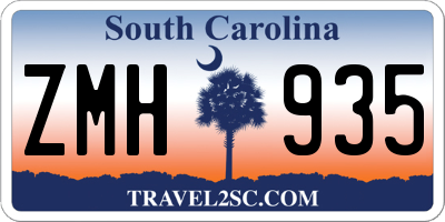 SC license plate ZMH935