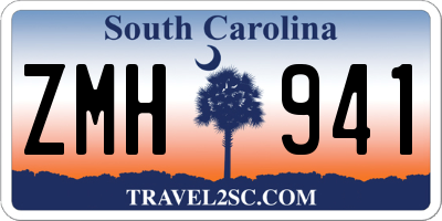 SC license plate ZMH941