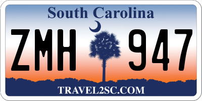 SC license plate ZMH947