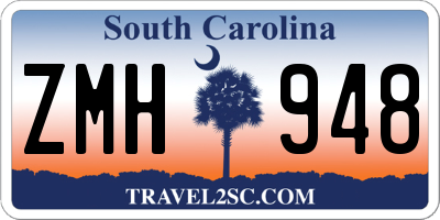 SC license plate ZMH948