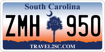 SC license plate ZMH950
