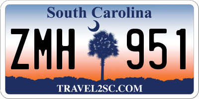 SC license plate ZMH951