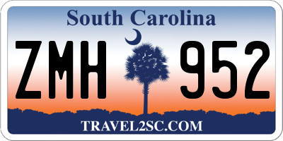SC license plate ZMH952