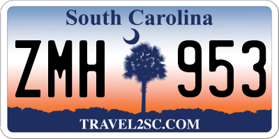 SC license plate ZMH953