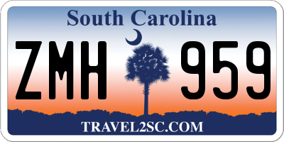 SC license plate ZMH959