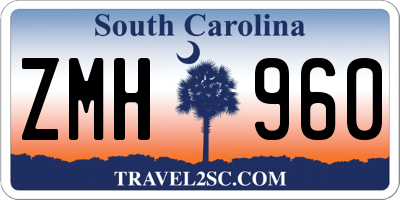 SC license plate ZMH960
