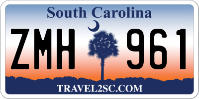 SC license plate ZMH961