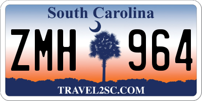 SC license plate ZMH964