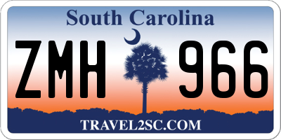 SC license plate ZMH966
