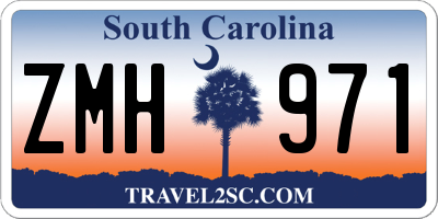 SC license plate ZMH971