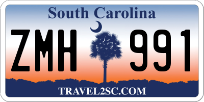 SC license plate ZMH991