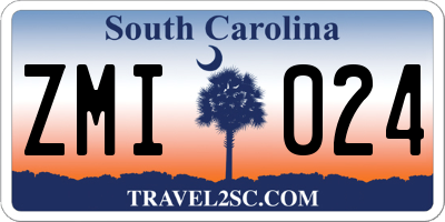 SC license plate ZMI024