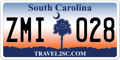 SC license plate ZMI028