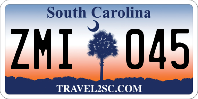 SC license plate ZMI045