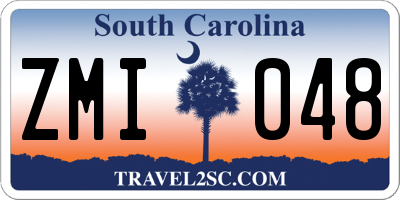 SC license plate ZMI048