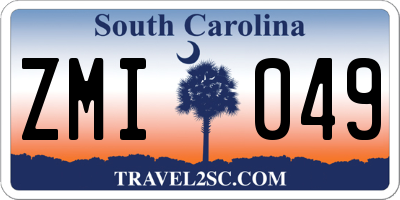 SC license plate ZMI049
