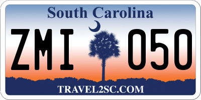 SC license plate ZMI050