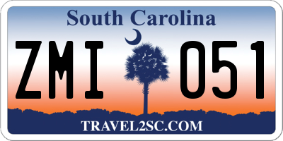 SC license plate ZMI051