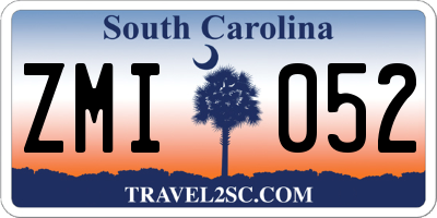SC license plate ZMI052