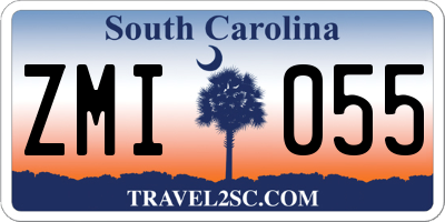 SC license plate ZMI055