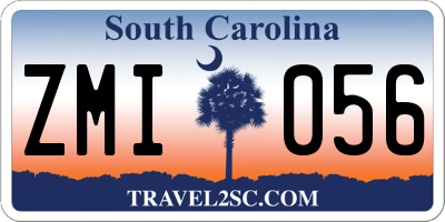 SC license plate ZMI056