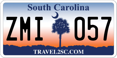 SC license plate ZMI057