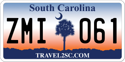 SC license plate ZMI061