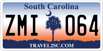 SC license plate ZMI064