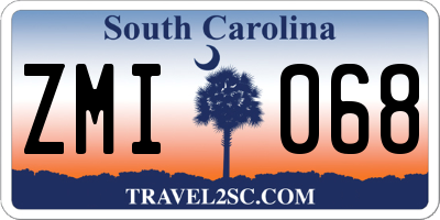 SC license plate ZMI068