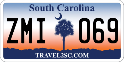SC license plate ZMI069